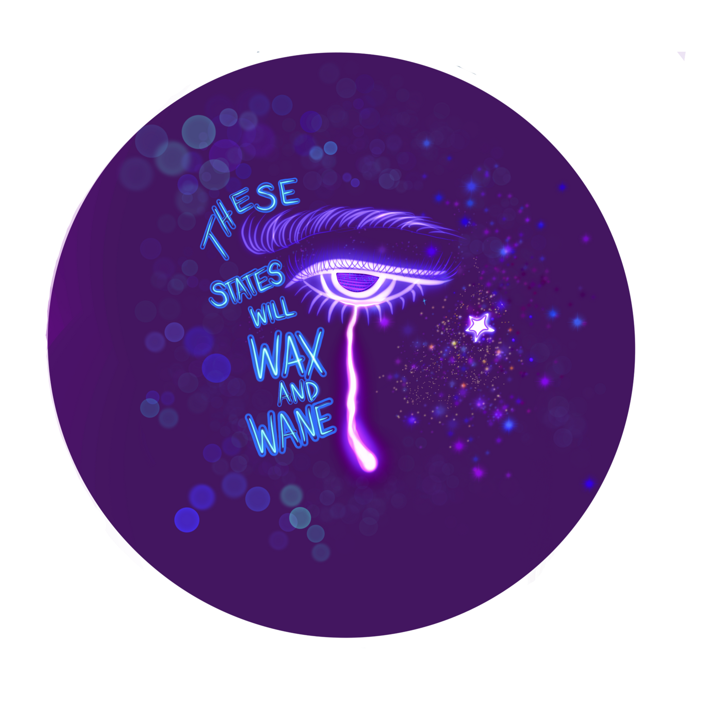 Wax & Wane Holographic Rue Quote Euphoria Sticker